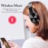 T5 Wireless Bluetooth Headset Foldable Head mounted Headset Running hanging ear stretch computer game headset black