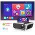 T500 Android Smart Portable Digital Projector WIFI Home Use 1080P High Definition Projector white UK Plug Android