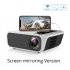 T500 Mini Projector 1080P High Definition LED Home Digital Projector Portable for Mobile Phone white US Plug