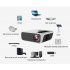 T500 Mini Projector 1080P High Definition LED Home Digital Projector Portable for Mobile Phone white US Plug