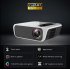 T500 Mini Projector 1080P High Definition LED Home Digital Projector Portable for Mobile Phone white EU Plug