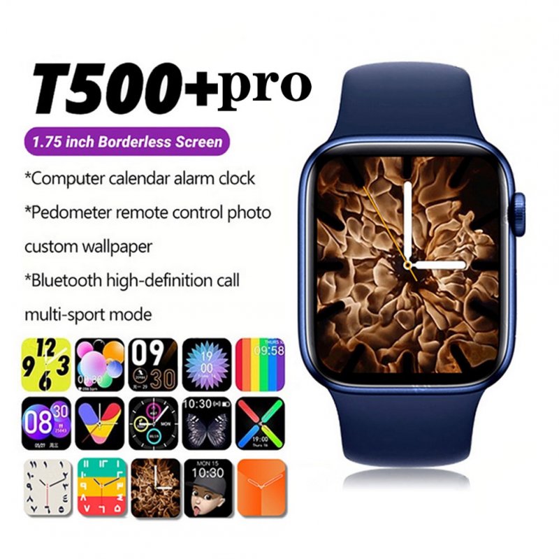 T500+ Pro Smart Watch with 1.75-inch Touch-screen Bluetooth Sports Bracelet