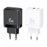 T58 Charging Adapter 45W 2 Ports Charging Station USB C USB A Ports Fast Charger Station EU Plug Quick Charging Blocks Wall Charger Brick For Laptops Smart Phon
