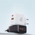 T58 Charging Adapter 45W 2 Ports Charging Station USB C USB A Ports Fast Charger Station EU Plug Quick Charging Blocks Wall Charger Brick For Laptops Smart Phon