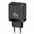 T58 Charging Adapter 45W 2 Ports Charging Station USB C USB A Ports Fast Charger Station EU Plug Quick Charging Blocks Wall Charger Brick For Laptops Smart Phon