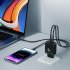 T58 Charging Adapter 45W 2 Ports Charging Station USB C USB A Ports Fast Charger Station EU Plug Quick Charging Blocks Wall Charger Brick For Laptops Smart Phon