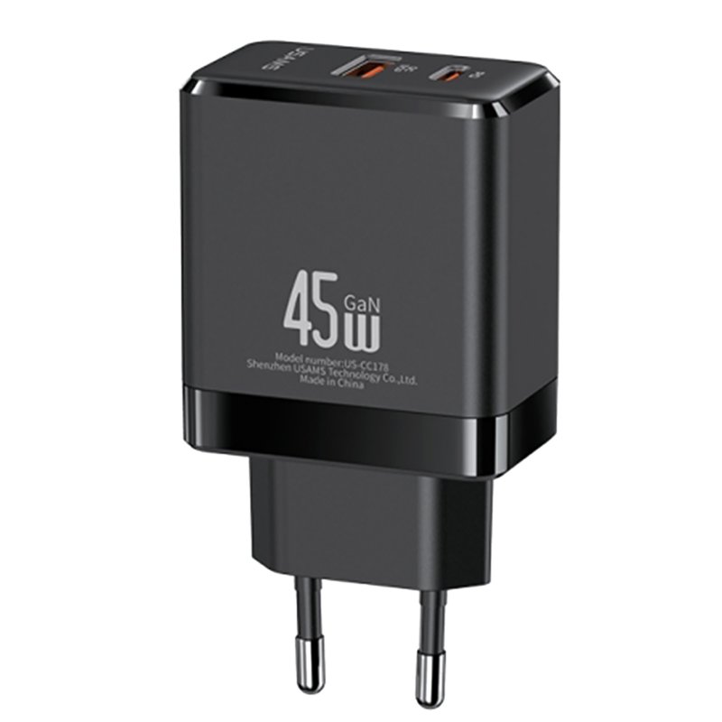 T58 Charging Adapter 45W 2 Ports Charging Station USB-C USB-A Ports Fast Charger