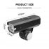 T6 LED Bike Light USB Rechargeable Outdoor Headlight Bike Accessories black Z 02B