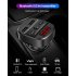 T60 Bluetooth 5 0 Car Kit Wireless FM Transmitter Handsfree Music Play Vehicle USB Charger Support TF Card U Disk black