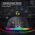 T66 2 4G Wireless Mouse Ergonomic High Precision Mice Portable Honeycomb  Mouse 3600 DPI RGB Lighting Rechargeable Mice White