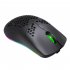 T66 2 4G Wireless Mouse Ergonomic High Precision Mice Portable Honeycomb  Mouse 3600 DPI RGB Lighting Rechargeable Mice White
