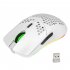 T66 2 4G Wireless Mouse Ergonomic High Precision Mice Portable Honeycomb  Mouse 3600 DPI RGB Lighting Rechargeable Mice White