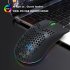 T66 2 4G Wireless Mouse Ergonomic High Precision Mice Portable Honeycomb  Mouse 3600 DPI RGB Lighting Rechargeable Mice White