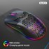 T66 2 4G Wireless Mouse Ergonomic High Precision Mice Portable Honeycomb  Mouse 3600 DPI RGB Lighting Rechargeable Mice White