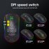 T66 2 4G Wireless Mouse Ergonomic High Precision Mice Portable Honeycomb  Mouse 3600 DPI RGB Lighting Rechargeable Mice White