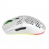 T66 2 4G Wireless Mouse Ergonomic High Precision Mice Portable Honeycomb  Mouse 3600 DPI RGB Lighting Rechargeable Mice White