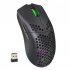 T66 2 4G Wireless Mouse Ergonomic High Precision Mice Portable Honeycomb  Mouse 3600 DPI RGB Lighting Rechargeable Mice black