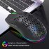T66 2 4G Wireless Mouse Ergonomic High Precision Mice Portable Honeycomb  Mouse 3600 DPI RGB Lighting Rechargeable Mice White