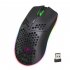 T66 2 4G Wireless Mouse Ergonomic High Precision Mice Portable Honeycomb  Mouse 3600 DPI RGB Lighting Rechargeable Mice White
