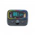 T66 Car Bluetooth compatible Fm Transmitter Rgb Ambient Light Mp3 Player Pd20w Fast Charge Handsfree Kit black