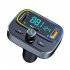 T66 Car Bluetooth compatible Fm Transmitter Rgb Ambient Light Mp3 Player Pd20w Fast Charge Handsfree Kit black