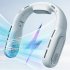 T68 Portable Neck Fan USB Rechargeable With 3000mAh Battery Folding Hanging Neck Fan 3 Speeds For Indoor Outdoor Using black