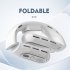 T68 Portable Neck Fan USB Rechargeable With 3000mAh Battery Folding Hanging Neck Fan 3 Speeds For Indoor Outdoor Using black