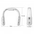 T68 Portable Neck Fan USB Rechargeable With 3000mAh Battery Folding Hanging Neck Fan 3 Speeds For Indoor Outdoor Using black