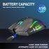 T69 Wireless Mouse Ergonomic RGB Luminous Wireless Silent Mouse 2 4GHz USB Cordless Mouse Adjustable DPI Rechargeable Wireless Mouse For Computer PC Laptop blac