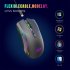 T69 Wireless Mouse Ergonomic RGB Luminous Wireless Silent Mouse 2 4GHz USB Cordless Mouse Adjustable DPI Rechargeable Wireless Mouse For Computer PC Laptop blac