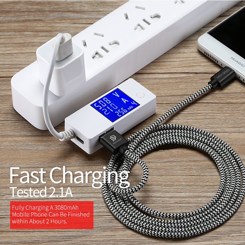 DUX DUCIS K-ONE Portable TYPE-C Braided Data Line Data Sync Charger Charging Cable 100cm