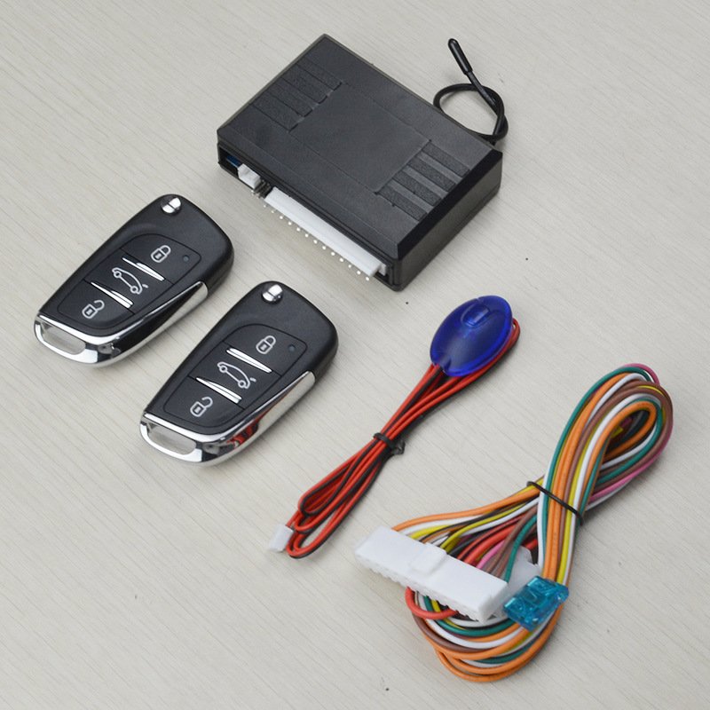 Universal Car Auto Keyless Entry System Button Start Stop LED Keychain Central Kit Door Lock with Remote Control 