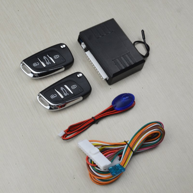 Universal Car Auto Keyless Entry System Button Start Stop LED Keychain Central Kit Door Lock with Remote Control 