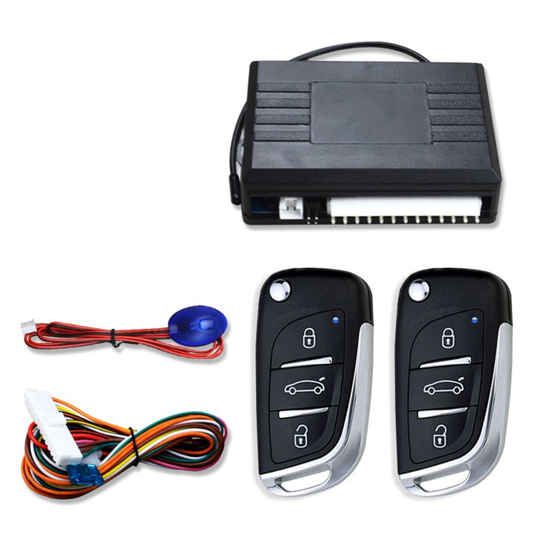 Universal Car Auto Keyless Entry System Button Start Stop LED Keychain Central Kit Door Lock with Remote Control 