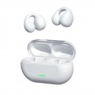 T7500 Open Ear Headphones Wireless Clip-On Earphones With Built-in Mic Bone Conduction Touch Control Headphones For Sports White