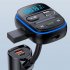 T77 Wireless Fm Transmitter Radio Adapter Car Kit Qc3 0 Pd30w Fast Charging Hands Free Calling Support U Disk Black