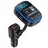 T77 Wireless Fm Transmitter Radio Adapter Car Kit Qc3 0 Pd30w Fast Charging Hands Free Calling Support U Disk Black