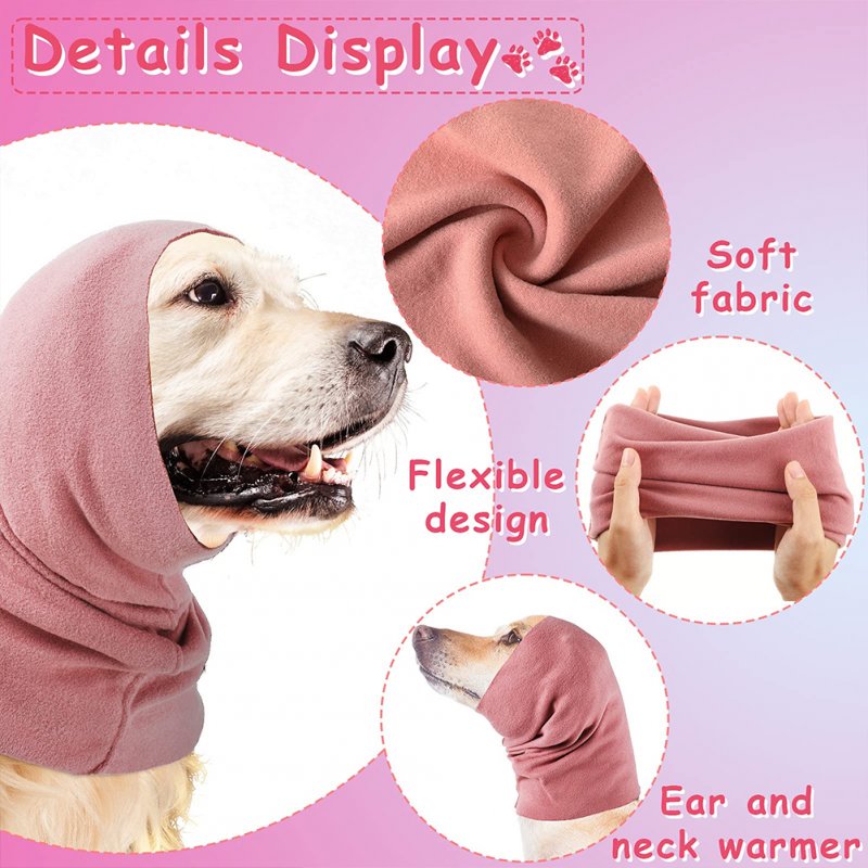 Pet Dog Warmer Grooming Earmuffs Soft Elastic Noise Protective Calming Ear Covers for Anxiety Relief Medium Purple