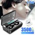T8 TWS Earphone Wireless Bluetooth 5 0 Noise Cancelling Headphone Stereo Gaming Headsets LED Display 3500mAh Power Bank black