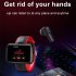 T91 Binaural Bluetooth compatible Headset Smart Watch Heart Rate Sleep Blood Oxygen Detection 1 4 inch Full Touch screen Call Smartwatch Black and red silicone 