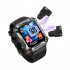 T93 Smart Watch with Tws Earphone 4g Large Memory Bluetooth Call Voice Assistant Smart Bracelet Camouflage Green
