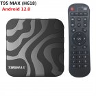 T95max Android 12 Smart Tv Box H618 2 4g 5g Wifi Bluetooth compatible Network Set Top Box black US Plug 1 8G
