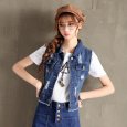 Lady Cool Denim Slim Fit Jacket dark blue_XXL
