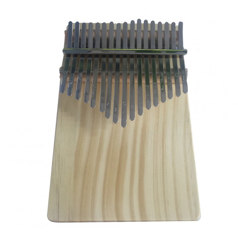 17 Key Kalimba Thumb Piano Single Flat Board Pine Mbira Keyboard Musical Instrument with Tuning Hammer Polishing Cloth 
