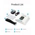 TELESIN 1m Waterproof Wifi Remote Control for GoPro Hero 8 7 6 5 3 3  4 Session Mount 80M Remote Distance Control 6 Cameras black