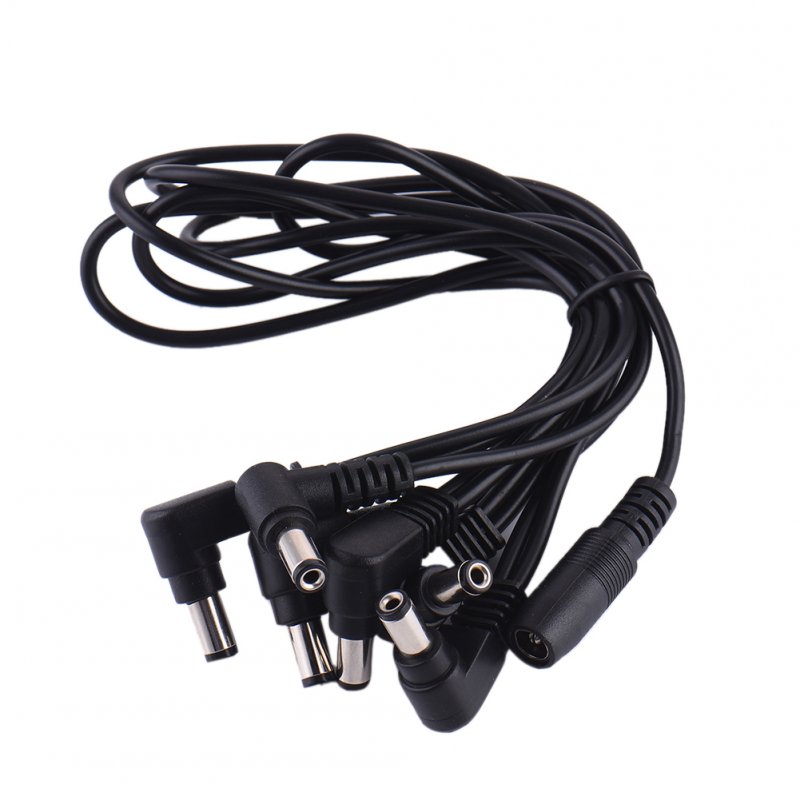 9V DC 1 to 3/4/5/6/8 Way Bend Angle Plug Daisy Chain Adaptor Cable Power Cord for Electric Guitar Effects Pedals  