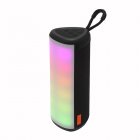 TG357 Speaker Wireless Dual 5W Stereo Drivers Speaker Loud Party Speaker With Attractive Light Effect For Outdoors Travel black