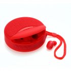 TG808 2 In 1 Portable Wireless Speaker Earbuds Combo Mini Surround Stereo Sound Radio For Home Party Outdoor Travel red