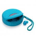 TG808 2 In 1 Portable Wireless Speaker Earbuds Combo Mini Surround Stereo Sound Radio For Home Party Outdoor Travel peacock blue