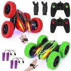 THINKMAX 2Pack RC Stunt Car Watch Gesture Sensor Car Green Red